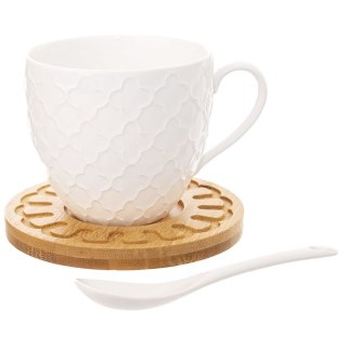 Filiżanka ze Spodkiem Porcelanowa Biała ORION WHITELINE 250 ml 2 szt.