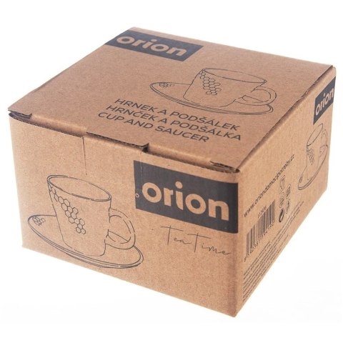 Filiżanka ze Spodkiem do Espresso ORION TEA TIME Czarna 95 ml do Zmywarki