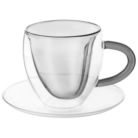 Filiżanki Termiczne ORION DOUBLE 160 ml Borokrzemowe z Uchwytem 2 szt.
