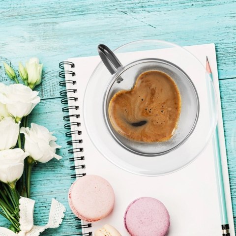 Filiżanki Termiczne ORION DOUBLE 160 ml Borokrzemowe z Uchwytem 2 szt.