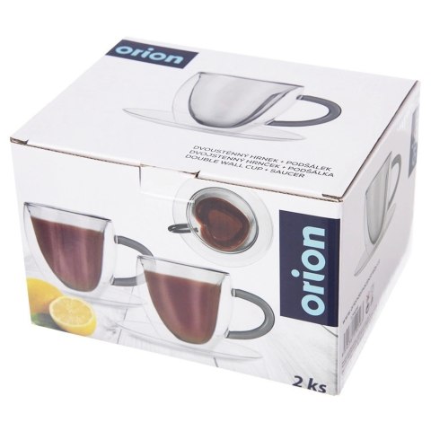 Filiżanki Termiczne ORION DOUBLE 160 ml Borokrzemowe z Uchwytem 2 szt.