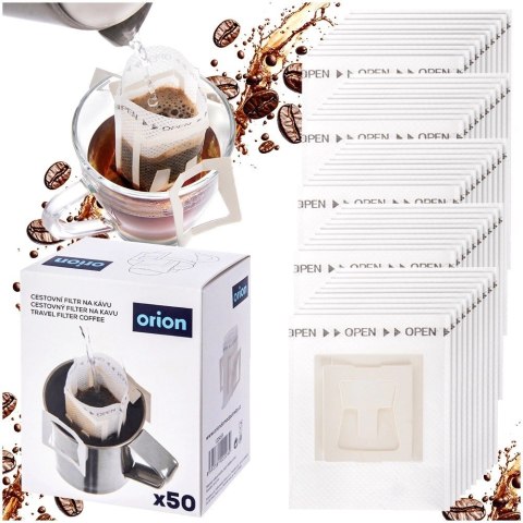 Filtr Jednorazowy do Zaparzania Kawy Herbaty ORION z Uchwytem 50 szt.