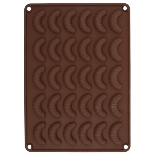 Forma do Ciastek Silikonowa Pomarańczowa Rogaliki ORION 34,5 x 24,5 x 1,2cm