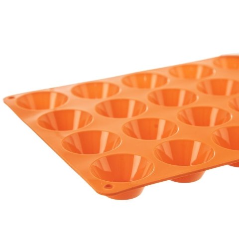 Forma do Pieczenia 20 Muffinek Babeczek Silikonowa Brązowa ORION 29x23,5 cm