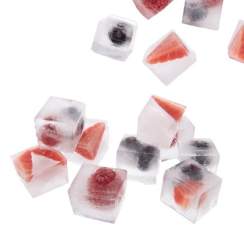 Forma do kostek lodu z pokrywką silikonowa zielona 22,5x13x3 cm