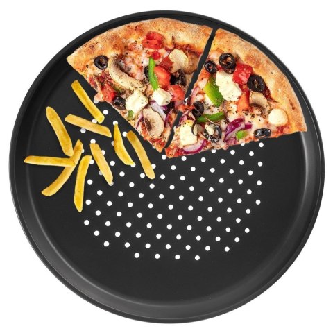 Forma do Pizzy ORION Perforowana Dno Teflon 32 cm Metal Nieprzywierająca