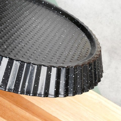 Forma do Tarty VILDE Granitowa Okrągła 28 x 3 cm Wyprofilowany Brzeg