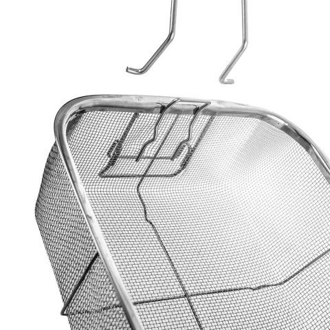 Garnki Granitowe ze Szklaną Pokrywką Patelnią Grillową Koszyczkiem 4 El.