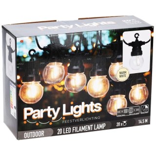 Girlanda Ogrodowa Dekoracyjna Żarówka Lampki LED VILDE 9,5 m 20 szt.