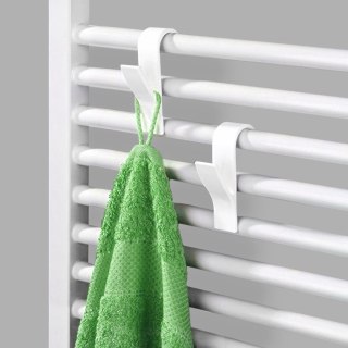 Haczyk Wieszak VILDE na Kaloryfer 2 szt. Biały Suszenie Ręczników