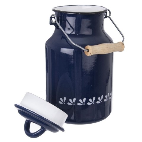 Kanka na Mleko Emaliowana Niebieska Tradycyjna Retro Solidna ORION 2 l