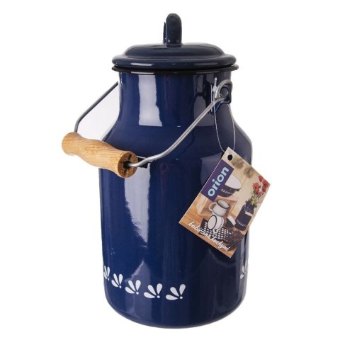 Kanka na Mleko Emaliowana Niebieska Tradycyjna Retro Solidna ORION 2 l