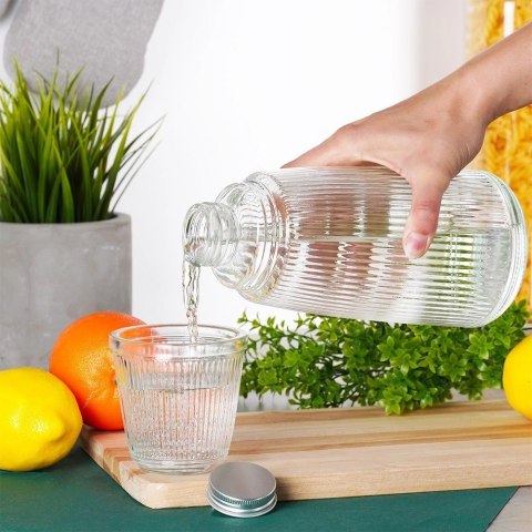 Karafka ze Szklanką EXCELLENT 1 L + 220 ml Zestaw 2 el. Szkło