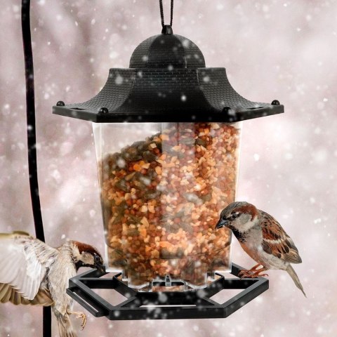 Karmnik dla Ptaków PROGARDEN 13 cm Wiszący Przezroczysty Balkon