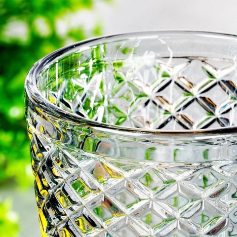 Kieliszek do Wina VILDE Szklany Czarny 270 ml Zdobiony Elegancki