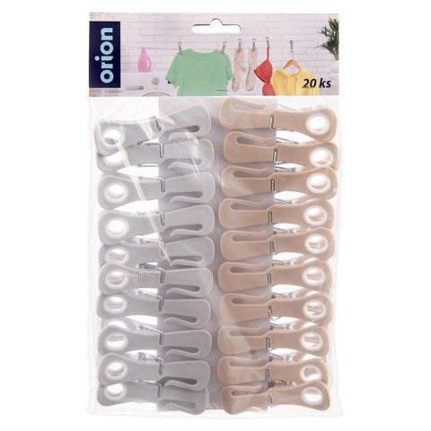 Klamerki na Pranie ORION Plastikowe 20 szt. Otwór na Wieszak