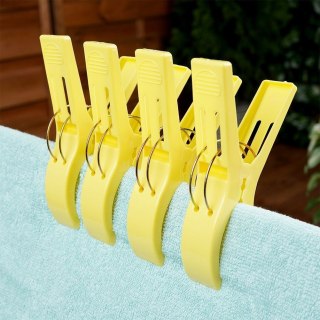 Klipsy do Ręcznika Plażowego VILDE Klamry 4 szt. Duże 15 cm na Leżak