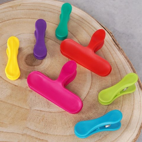 Klipsy do Torebek EXCELLENT 7 szt. 2 Rozmiary Mix Kolorów Szczelność