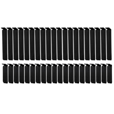 Klipsy do Torebek VILDE 40 szt. 2 Rozmiary Czarny Szczelne Duży Zestaw