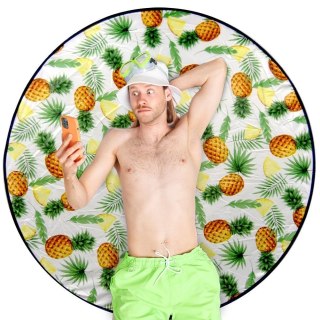 Koc Mata Piknikowa Plażowa Okrągła Lekka z Pokrowcem Solidna PROBEACH 138cm