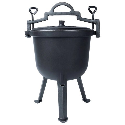 Kociołek Żeliwny Emaliowany na Nóżkach z Pokrywką na Ognisko CAST LINE 8 L