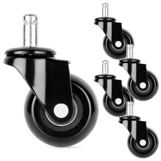 Kółka do Fotela Kauczukowe Obrotowe VILDE 5 cm Śr. 11 mm 5 szt.