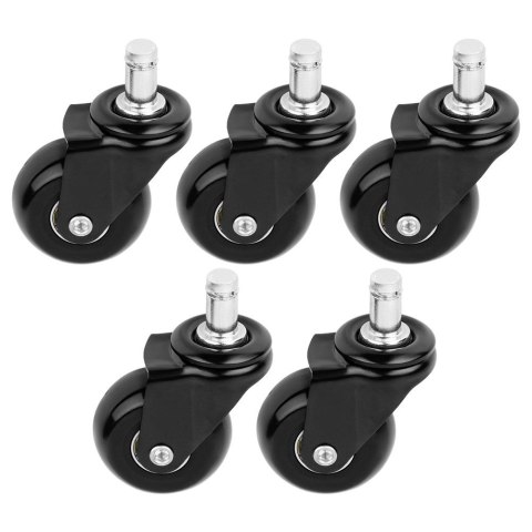 Kółka do Fotela Kauczukowe Obrotowe VILDE 5 cm Śr. 11 mm 5 szt.