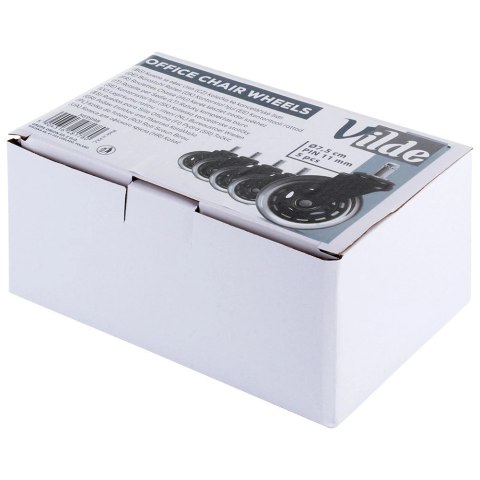 Kółka do Fotela Kauczukowe Obrotowe VILDE 7,5 cm / 11 mm 5 szt.