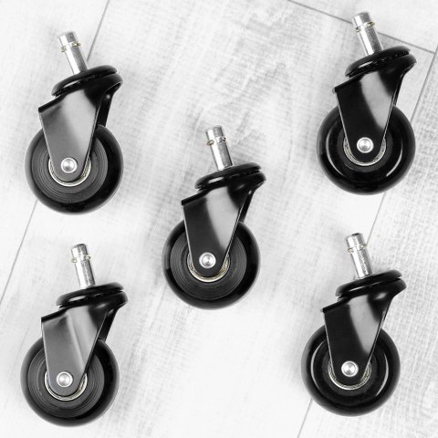 Kółka do Fotela Kauczukowe Obrotowe VILDE Śr. 5 cm 5 szt.