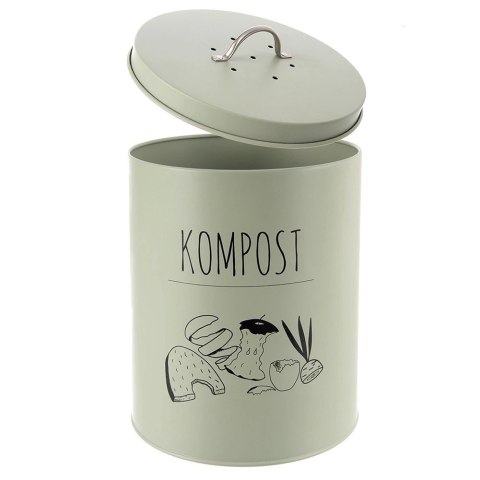 Kompostownik Kuchenny ORION 8 L Metal Filtr Węglowy Zielony Greenish