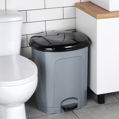 Kosz Pojemnik na Śmieci Odpady Pojemny z Pedałem Plastikowy Szary ORION 50l