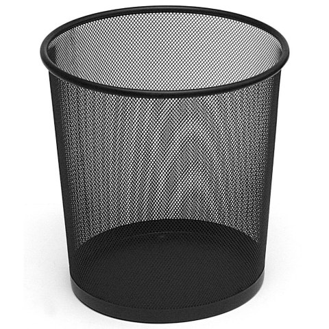 Kosz na Śmieci Biurowy Metalowy Czarny 26 x 28cm ORION Wytrzymały i Pojemny