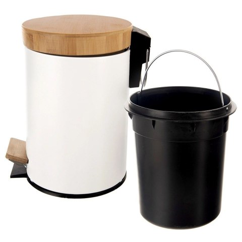 Kosz na Śmieci Metalowy z Pedałem Biały 3 L ORION WHITELINE Pojemny