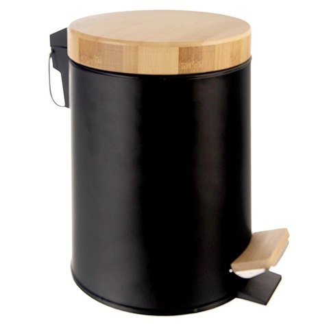 Kosz na Śmieci Metalowy z Pedałem Czarny 3 L ORION BLACK Pojemny