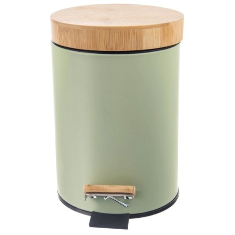 Kosz na Śmieci Metalowy z Pedałem Zielony 3 L ORION GREENISH Pojemny