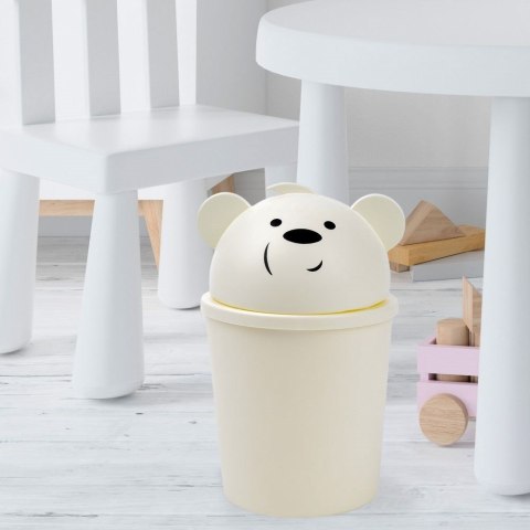 Kosz na Śmieci Miś Kremowy 1,5 L ORION Wytrzymały i Pojemny