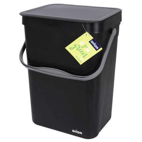 Kosz na Śmieci Odpady z Uchwytem Zawieszany Wytrzymały Czarny ORION 10 L