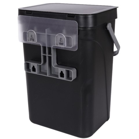 Kosz na Śmieci Odpady z Uchwytem Zawieszany Wytrzymały Czarny ORION 10 L