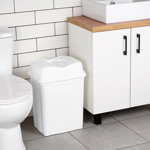 Kosz na Śmieci Plastikowy Biały 28 L ORION Wytrzymały i Pojemny