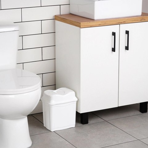 Kosz na Śmieci Plastikowy Biały 5 L ORION Wytrzymały i Pojemny