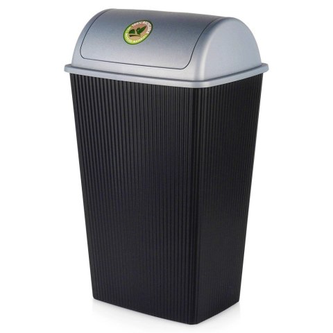 Kosz na Śmieci Plastikowy Czarny 38 L VILDE Wytrzymały i Pojemny