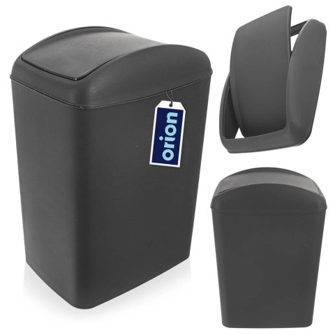 Kosz na Śmieci Plastikowy Szary 5 L ORION Wytrzymały i Pojemny