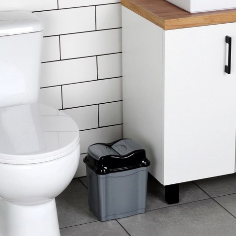 Kosz na Śmieci Plastikowy Szary 5 L ORION Wytrzymały i Pojemny