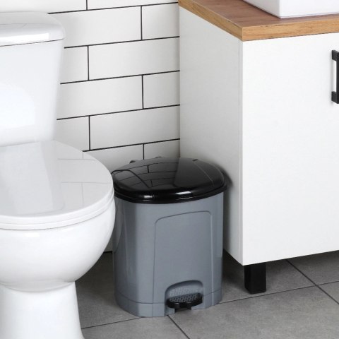 Kosz na Śmieci z Pedałem Plastikowy Szary 11,5 L ORION Wytrzymały i Pojemny