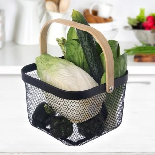 Koszyk do Przechowywania Metalowy Czarny 27 x 24,5 x 17,5 cm ORION RADKA