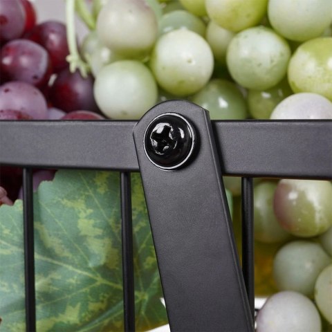 Koszyk na Owoce Warzywa 2-poziomowy Metalowy Czarny VILDE 28 x 17,5 x 21 cm