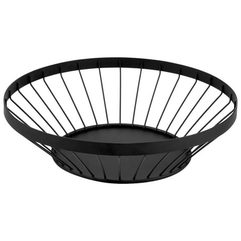 Koszyk na Owoce Warzywa Metalowy Czarny Ozdobny NAVA 28 cm