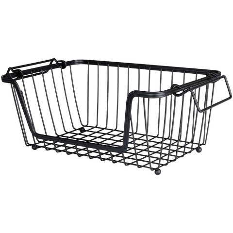 Koszyk na Owoce i Warzywa Metalowy Czarny VILDE Uniwersalny