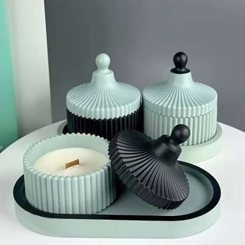 4 szt. Silikonowe Formy Owalne Formy do Tacki, Formy do Wazonów, Formy do Słoików do Odlewania Żywicy, Gipsu, Cementu, Betonu,