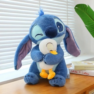 Disney pluszowa lalka Stitch Lilo lalka śliczna kaczka Stitch pluszowe wypełnione zabawki świąteczny prezent urodzinowy